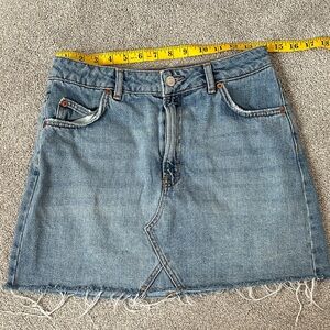 Topshop MOTO Blue Denim Mini Skirt Size 6
